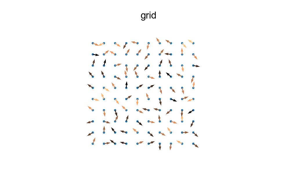 xy model grid with random spins